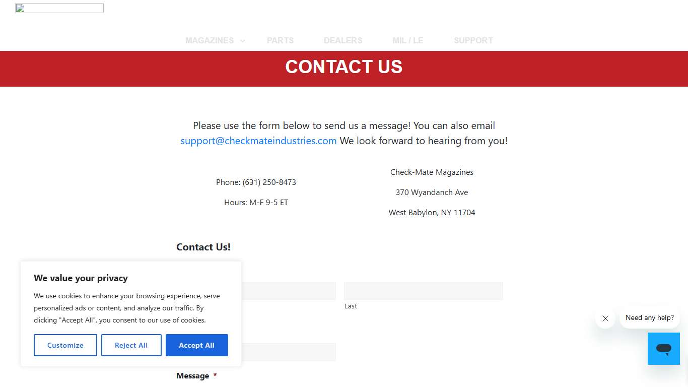 Contact Us - CHECK-MATE MAGAZINES